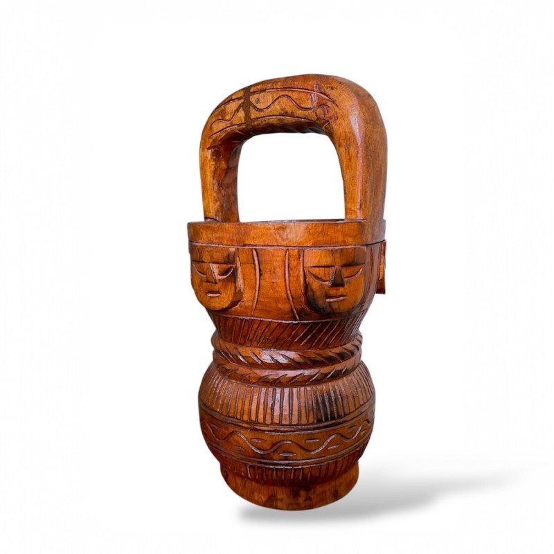 Wooden bucket vase