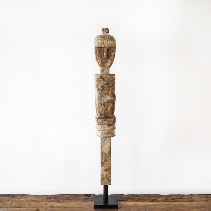 "Asmat" Statues with Metal Stand