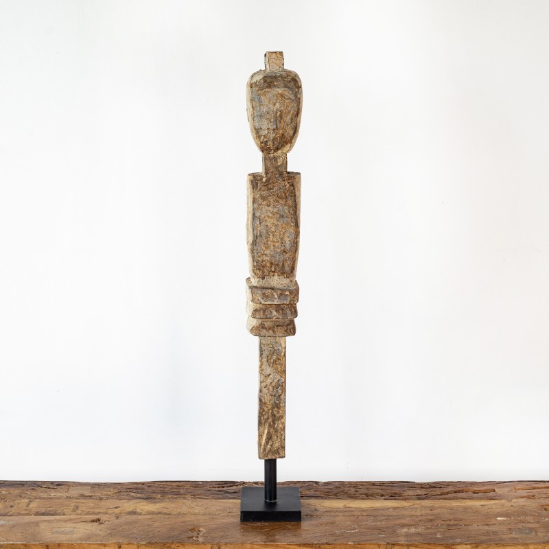 "Asmat" Statues with Metal Stand