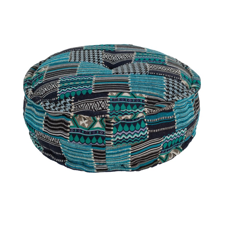 Cotton Patchwork Pouf  