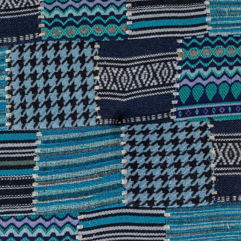 Cotton Patchwork Pouf  