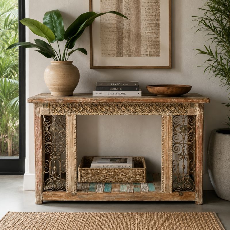 Iron Jali Console 