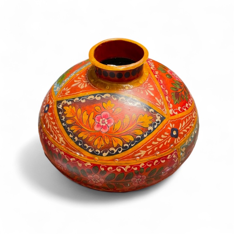 Hand-Painted Indian Water Pot
