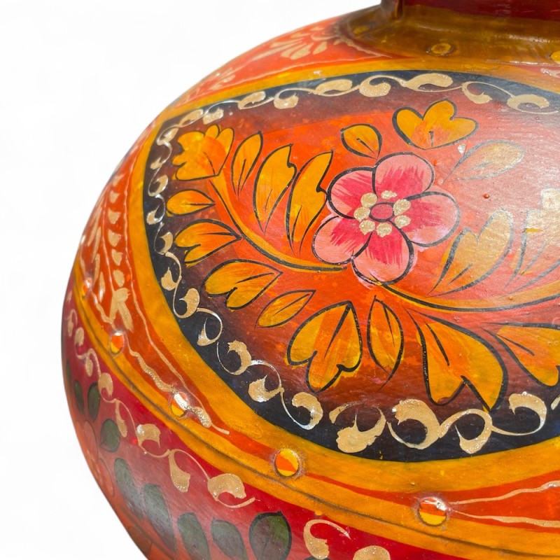 Hand-Painted Indian Water Pot