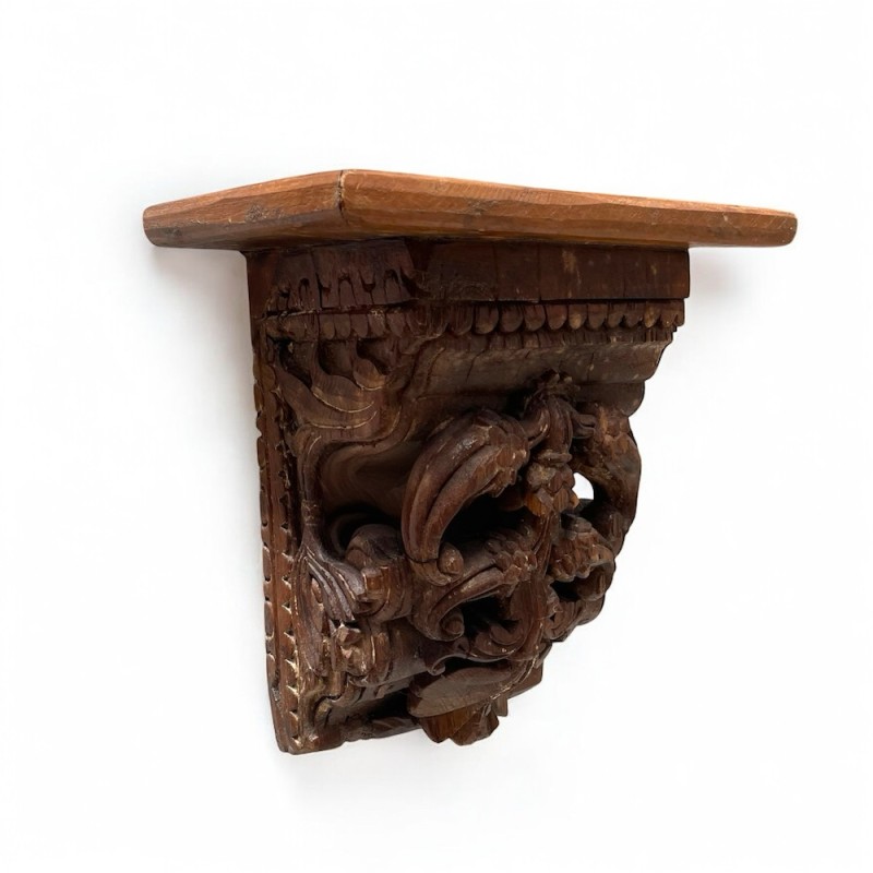 Carved Wooden Wall Bracket