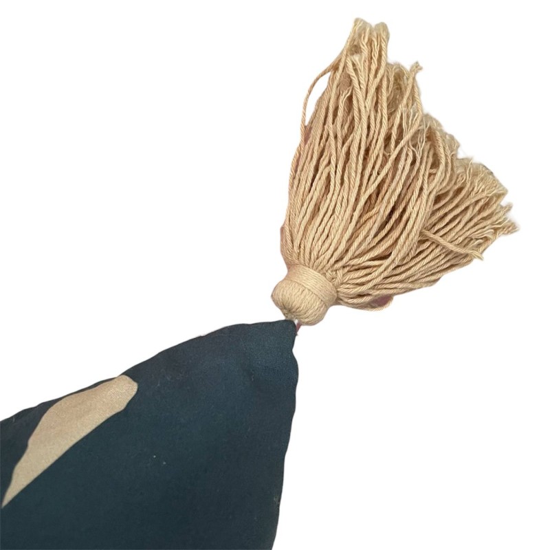 Geometric Cushion with Tassels