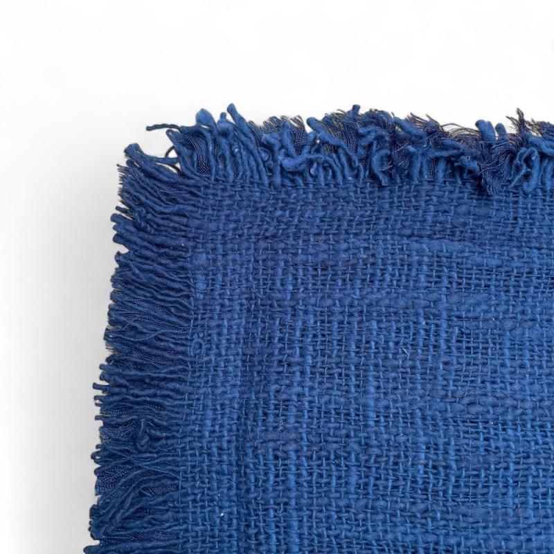 Handwoven Indigo Cotton Cushion Cover