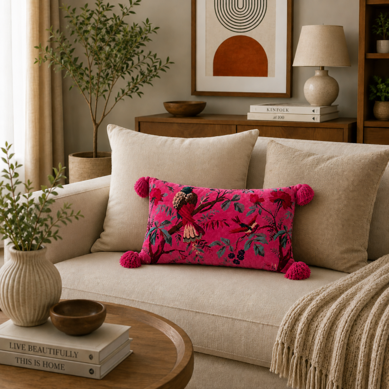 Tropical Bird Cushion 