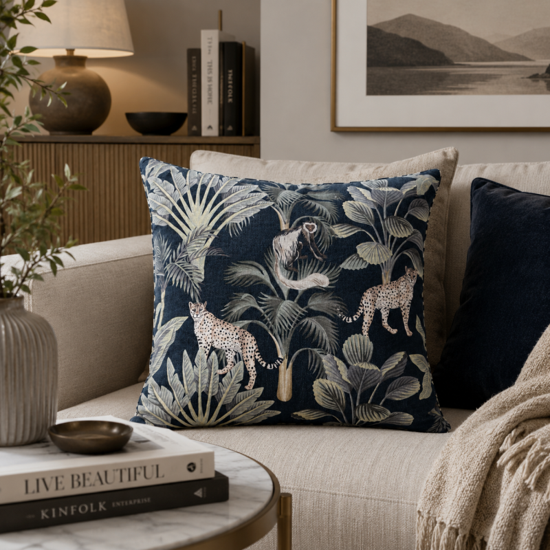 Cushion Black Jungle