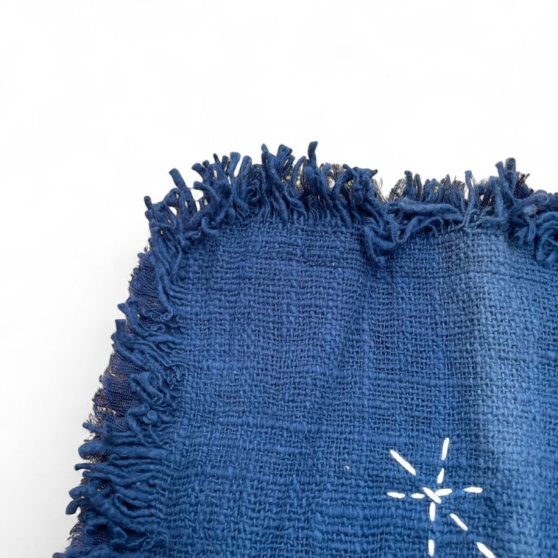Indigo Embroidered Pillow Cover