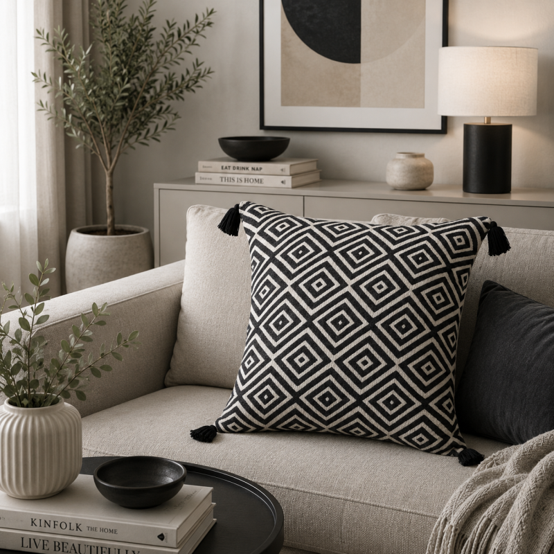 Black Dimond Cushion