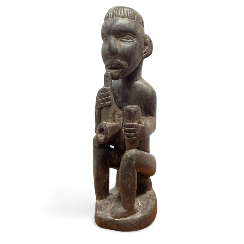  Hand-Carved Wooden Human Statue