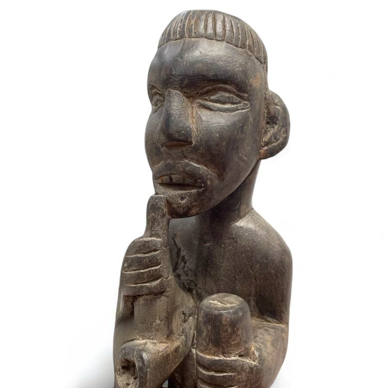  Hand-Carved Wooden Human Statue