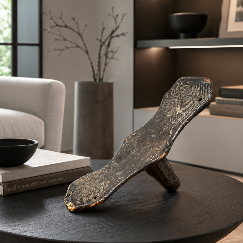 African Tribal Wooden Headrest