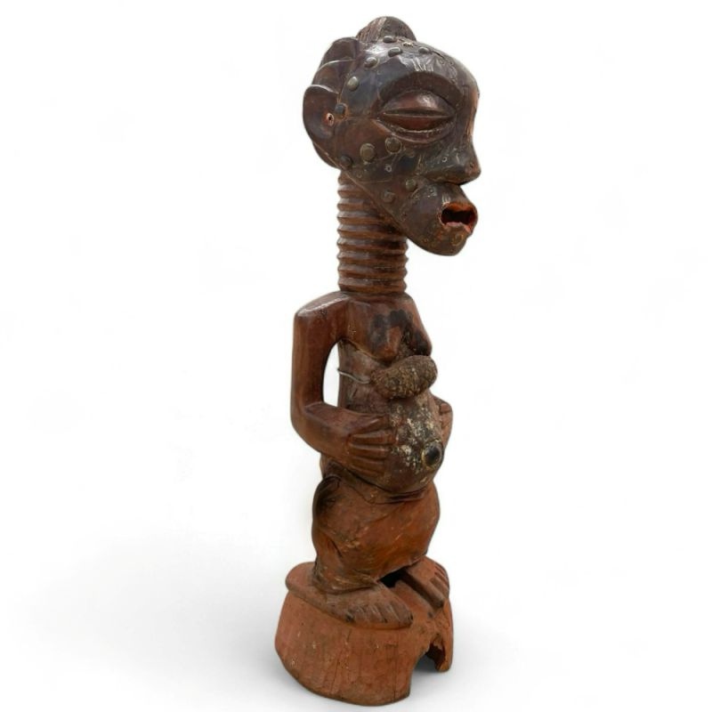 Hand-Carved African Tribal Sculpture 