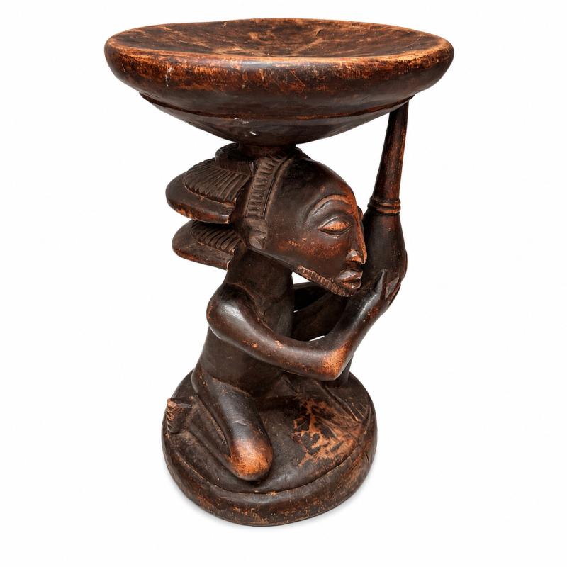 African Luba Stool 