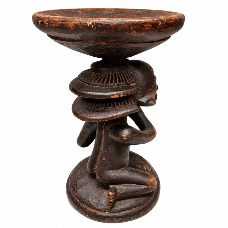 African Luba Stool 