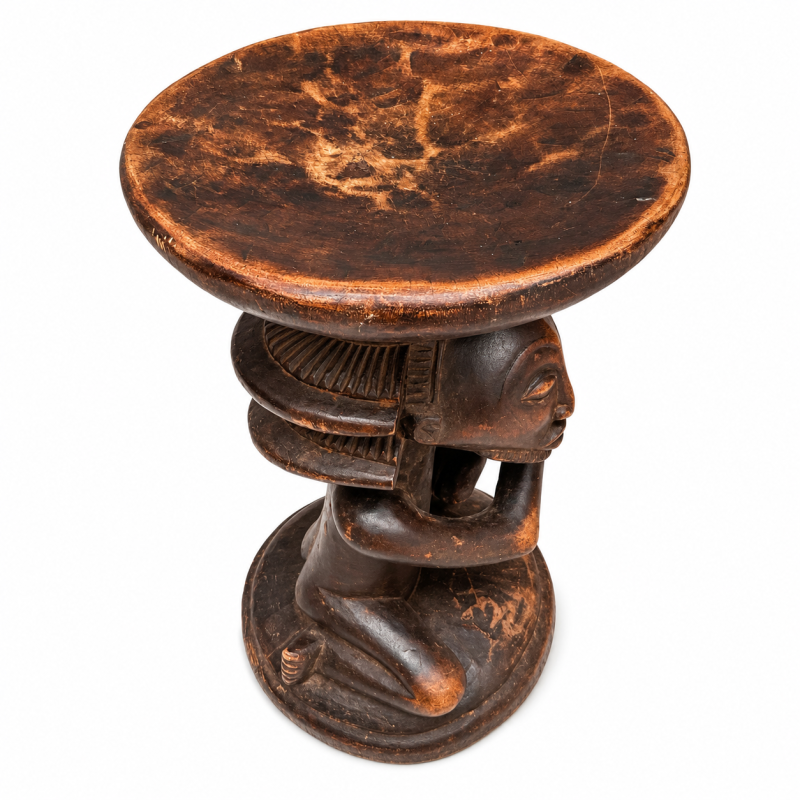 African Luba Stool 