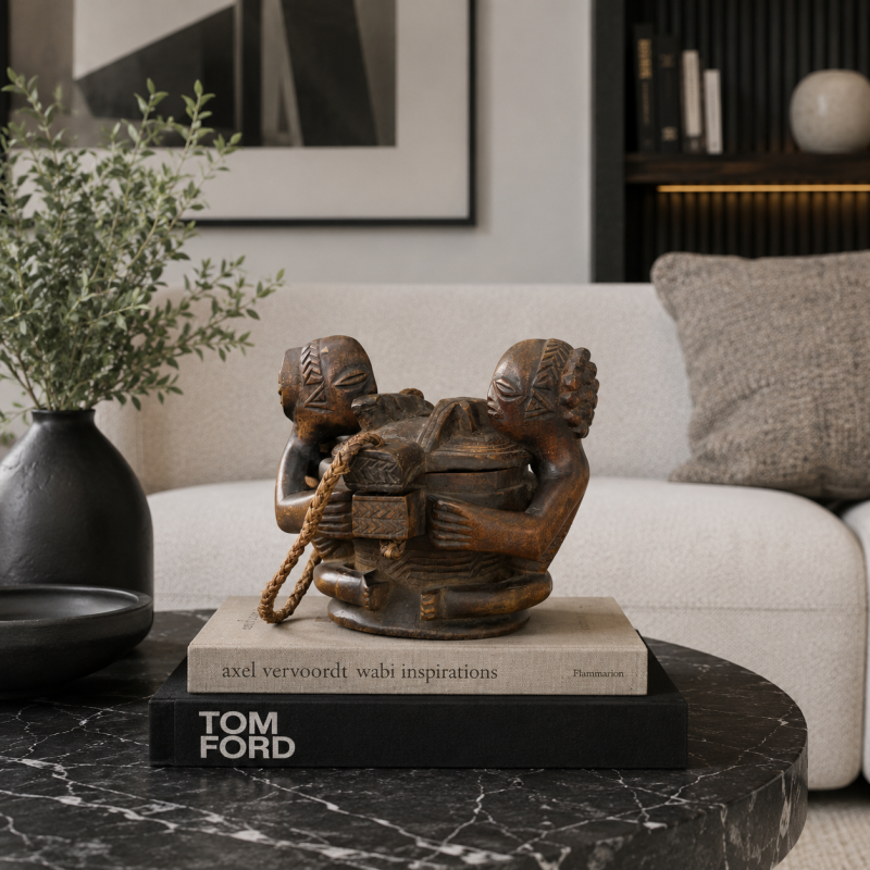  Hand-Carved African Bowl 