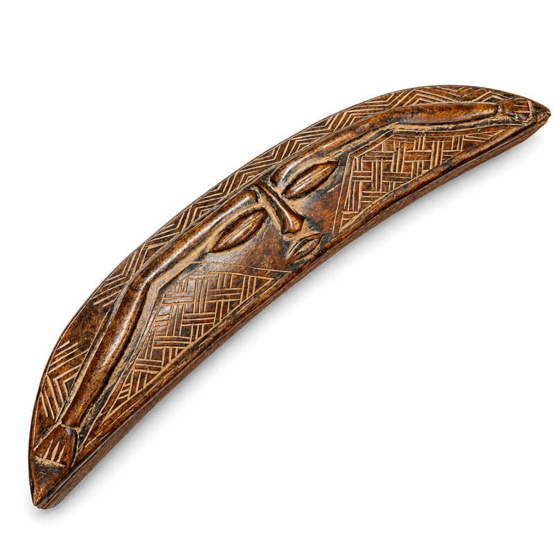 African Tribal Crescent Box