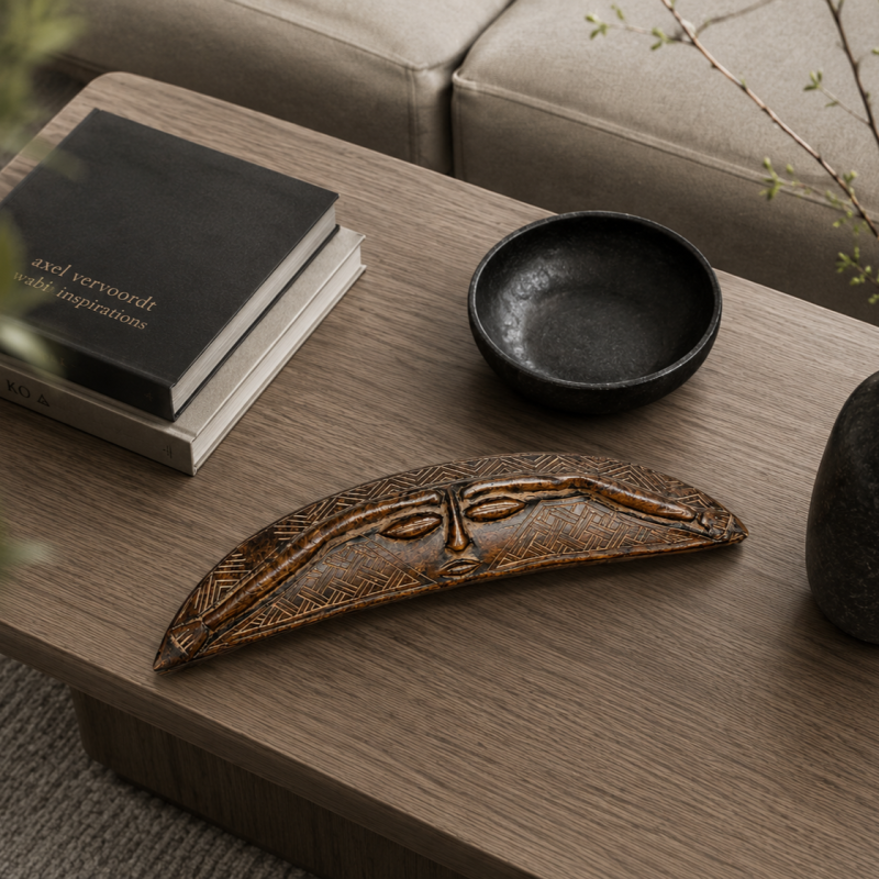 African Tribal Crescent Box