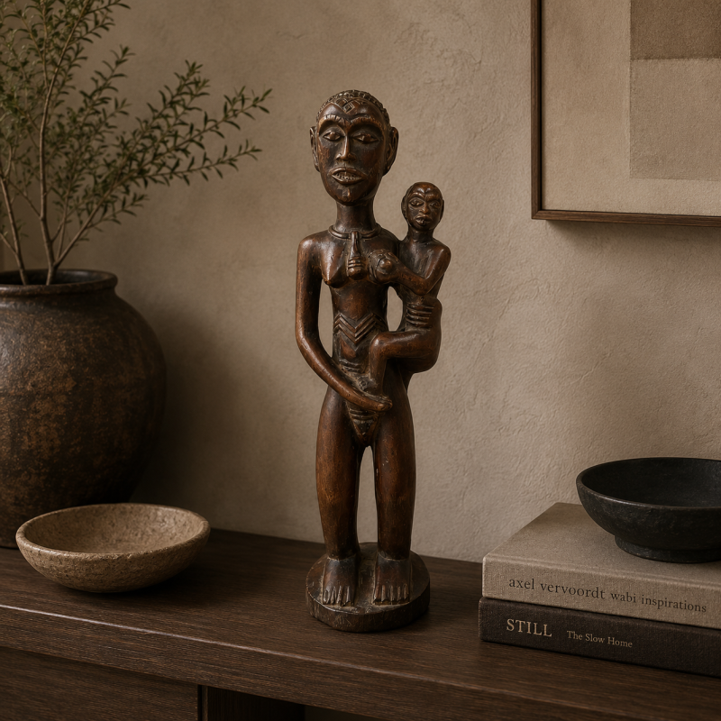 Makonde Mother and Child Figure