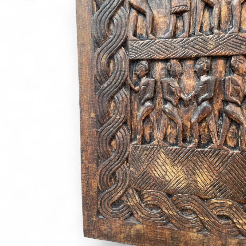 Antique Tribal Carved Door Panel