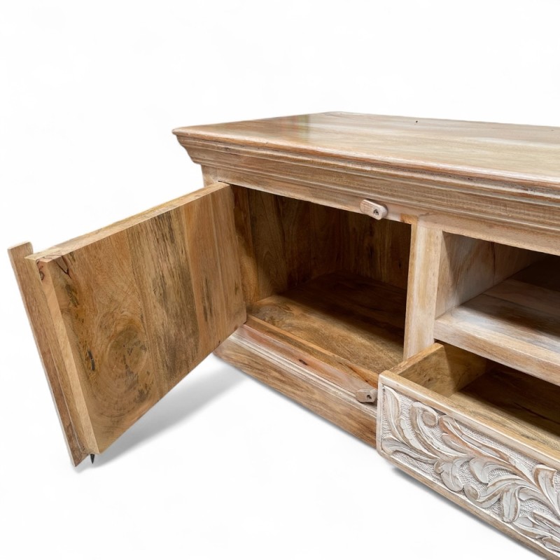 Hand-Carved TV Console