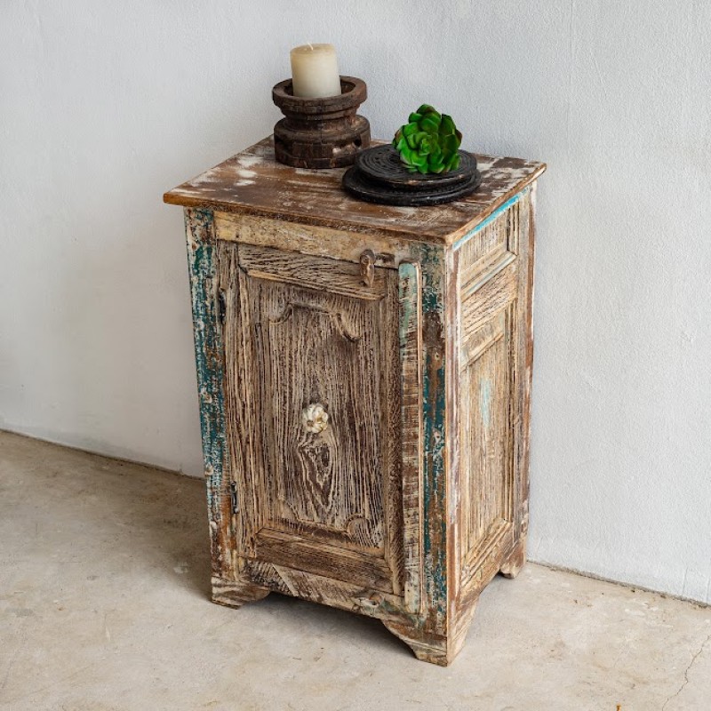 Reclaimed Wood Bedside Table