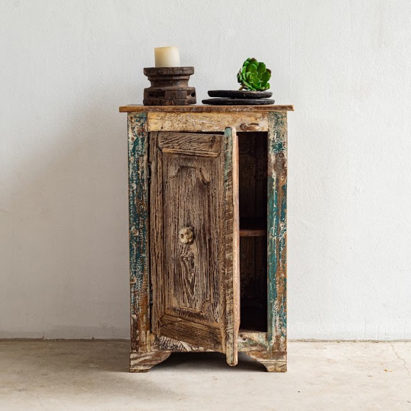 Reclaimed Wood Bedside Table