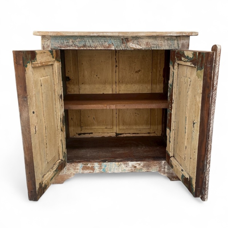 Antique Hand-Carved Wooden Cabinet