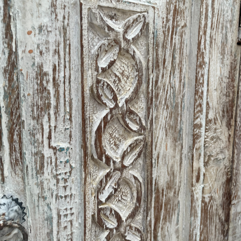 Antique Hand-Carved Wooden Cabinet