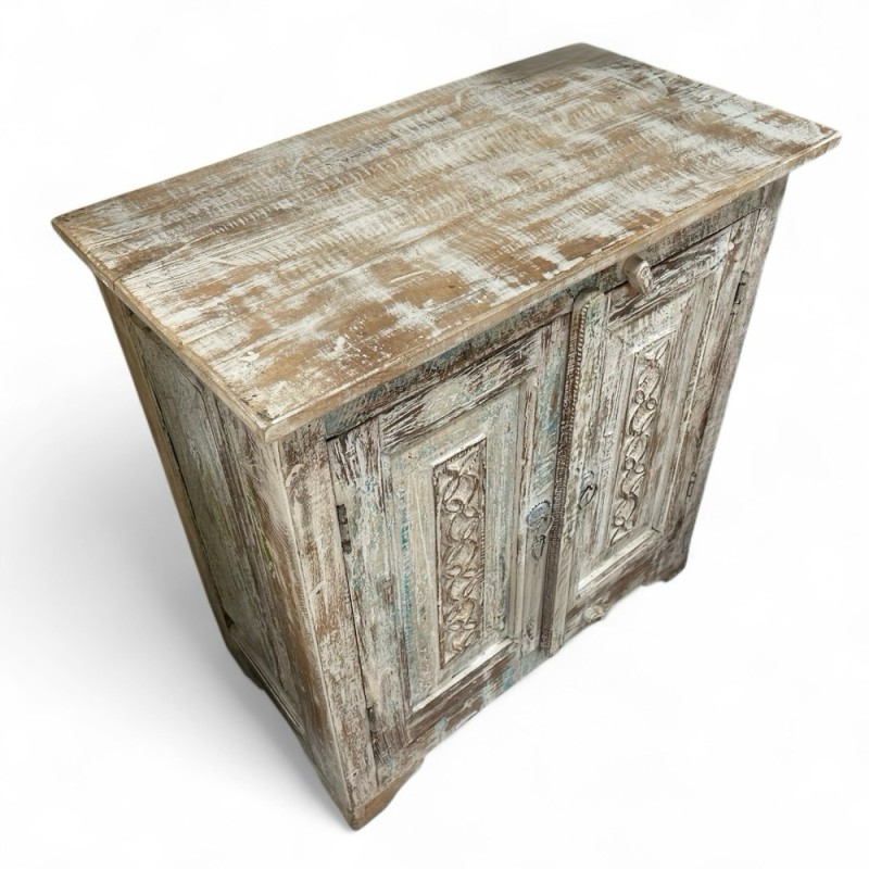 Antique Hand-Carved Wooden Cabinet