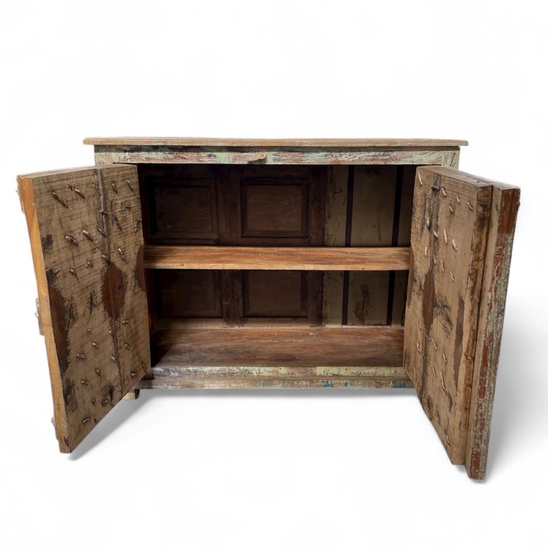 Antique Indian Sideboard with Distressed Doors