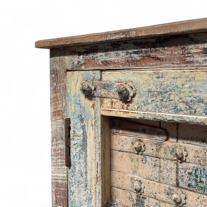 Antique Indian Sideboard with Distressed Doors
