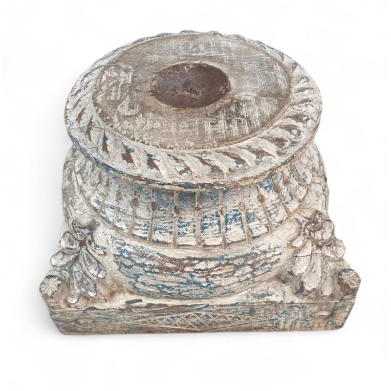 Antique Carved Wooden Pot Stand