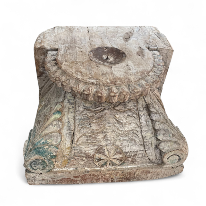 Antique Carved Wooden Pot Stand