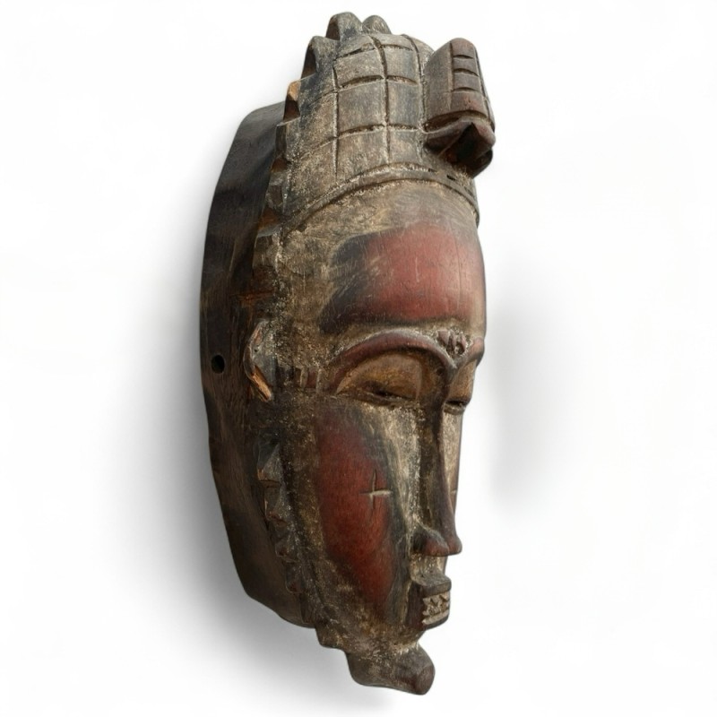 Hand-Painted Moroccan Wooden Mask