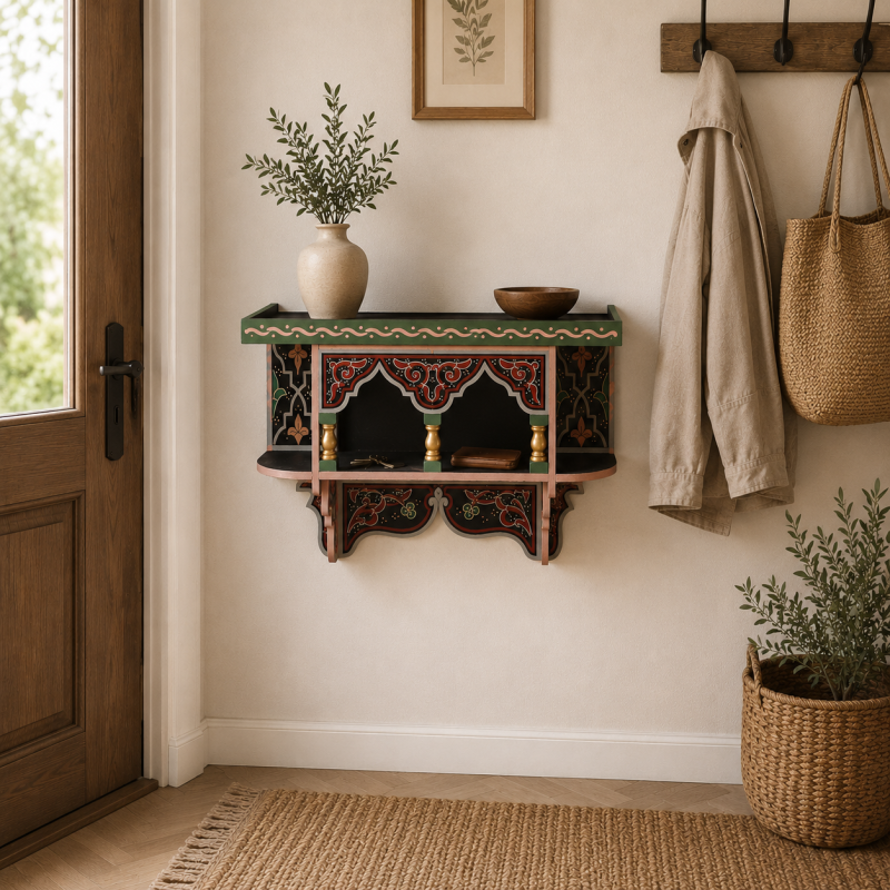Wooden Painted Wall Shelf