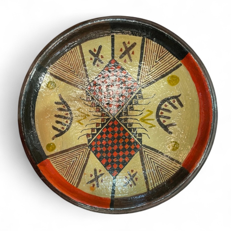 Hand-Painted Moroccan Ceramic Plate