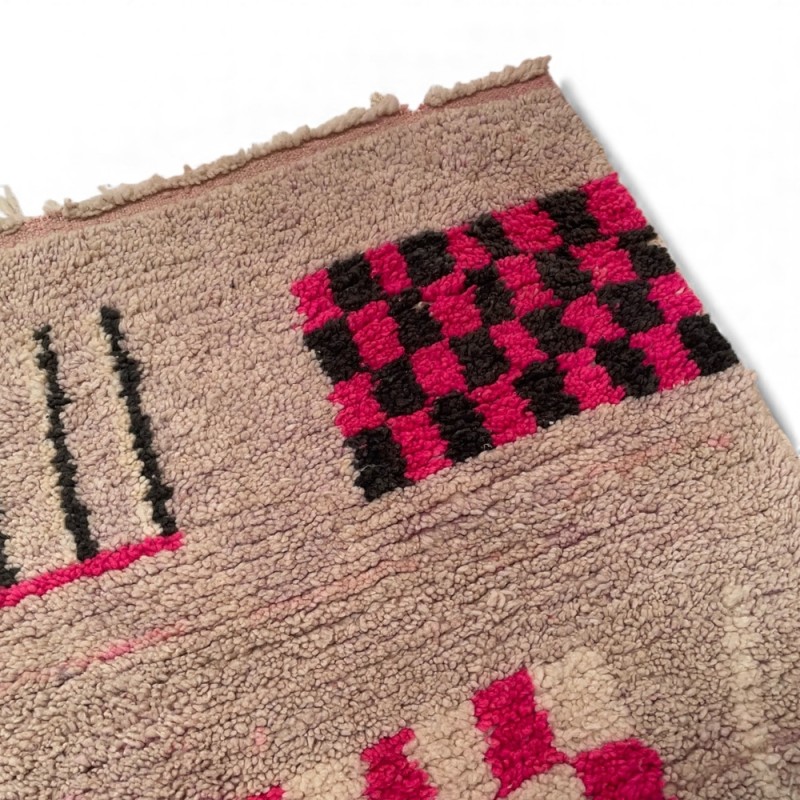 Moroccan Pink Berber Runner Rug