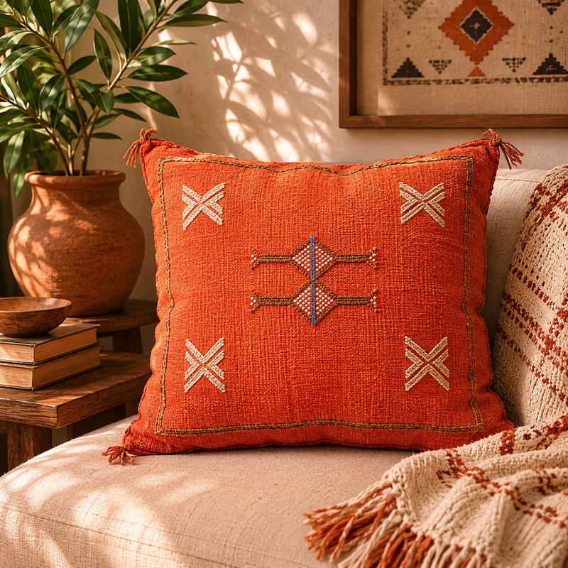Moroccan Cactus Silk Cushion