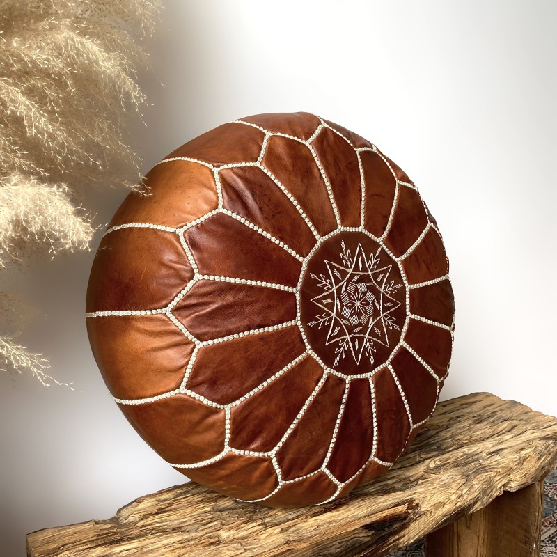 Morrocan Leather Poufs