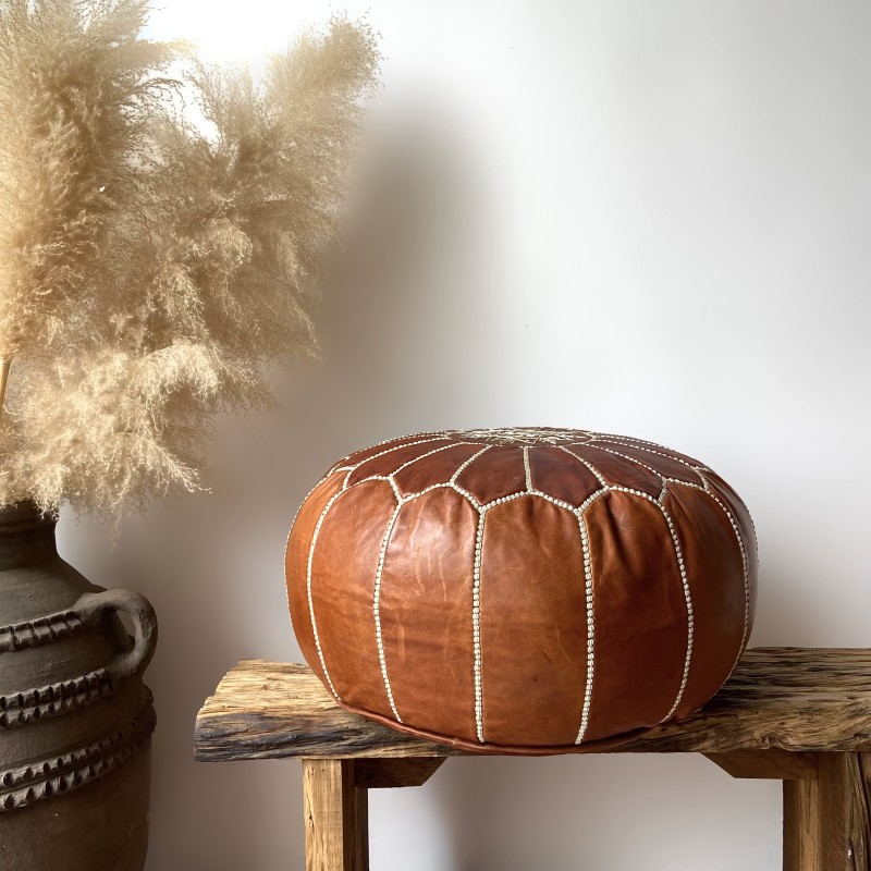 Morrocan Leather Poufs