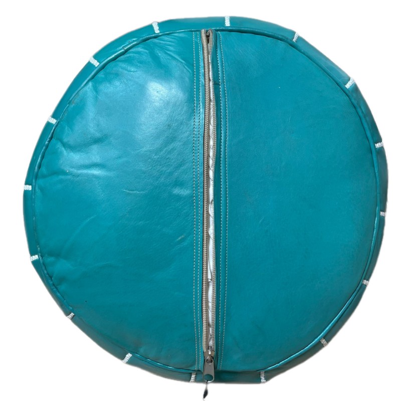 Moroccan Leather Pouf