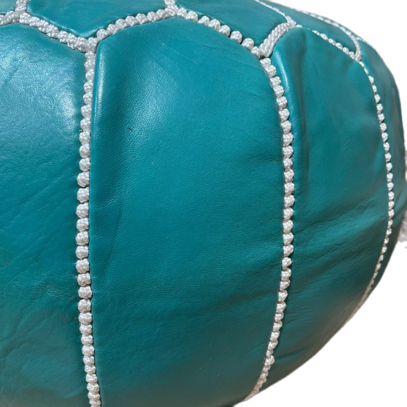 Moroccan Leather Pouf