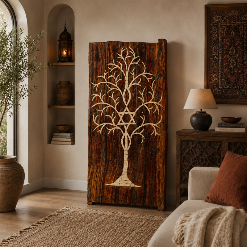 Vintage Door with Camel Bone Inlay 