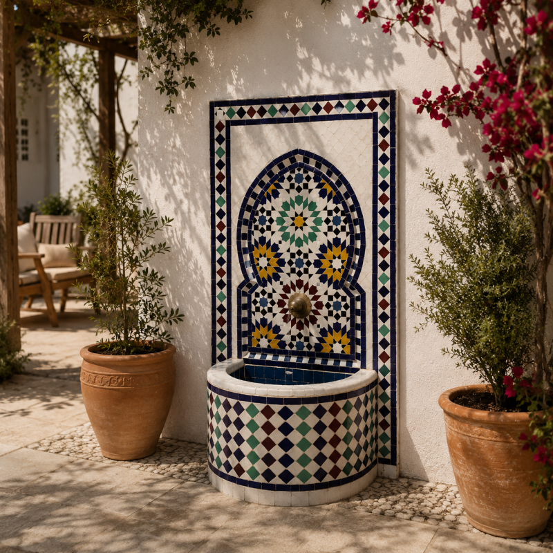 Moroccan Mosaic Fountain 