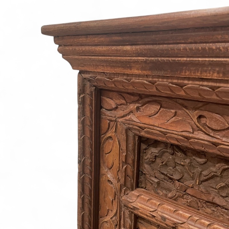 Indian Carved Teak Shelf