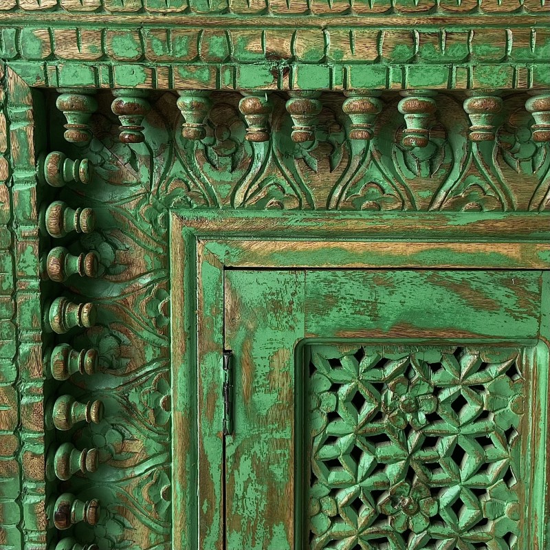 Hand-Carved Mango Wood Sideboard